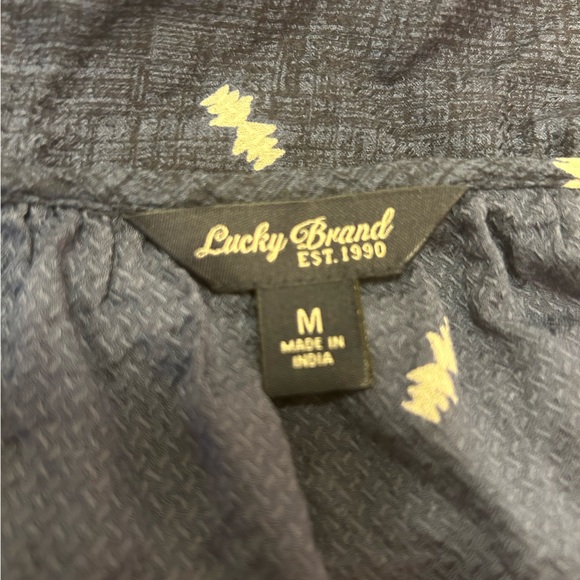 Lucky Brand blue and white boho top, Medium - Picture 5 of 5